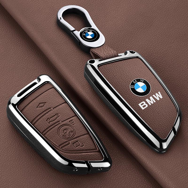 Leather For BMW F20 G20 G30 X1 X3 X4 X5 G05 X6 X7 G11 F15 F16 G01 G02 F48 G30 Car Remote Key Case Fob Cover Auto Accessories