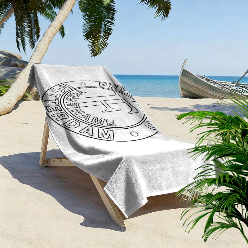 Custom Name,Feyenoord Print Beach Towel, Large Soft Quick Dry Towel for Beach Camping Swimming