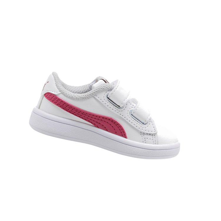 PUMA Smash Collection Casual Skate Shoes Low top Toddler Shoes Pink White Infant And Toddler 365174-08