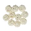10 Pieces 3 Cm Rattan Balls Assorted Decoration Table - White