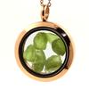 Stones and Minerals. Raw Peridot Necklace. 20 Mm Medallion Model. Color Rose Gold.
