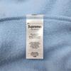 Supreme Свитшот с капюшоном и атласной аппликацией, светло-голубой