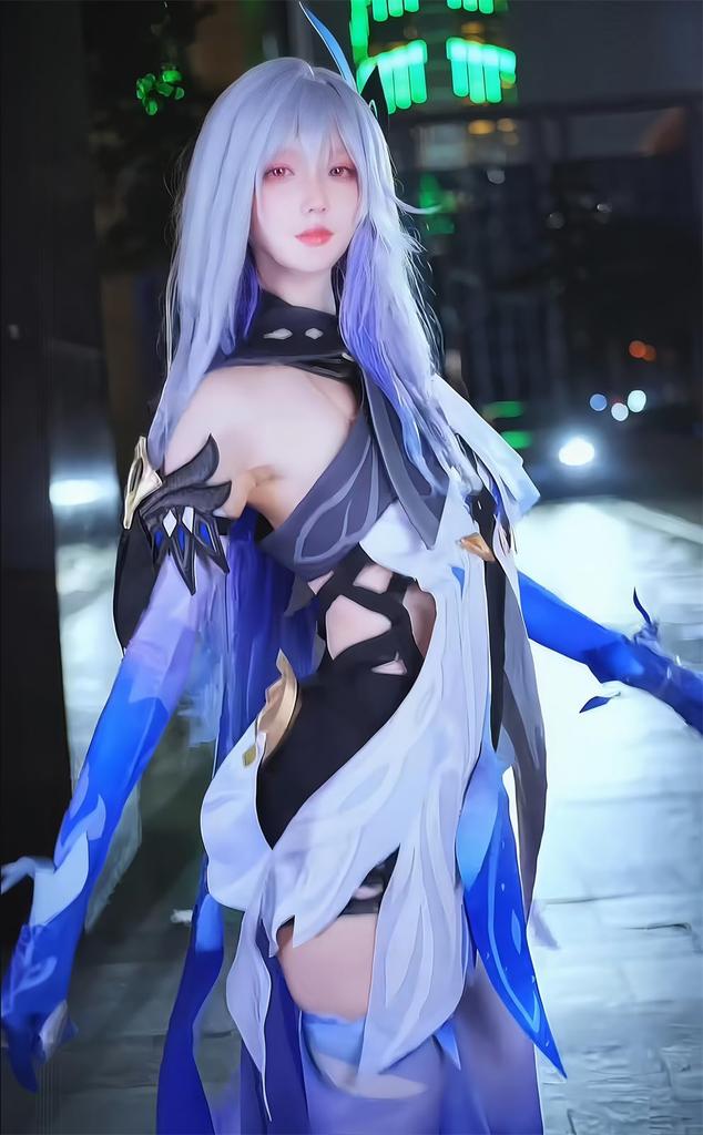 [NOKIJP] Genshin Impact Cosplay Skark Cosplay Costume, Skark Cosplay, Tartaglia's Master, Genshin Impact (Skark, XXL)