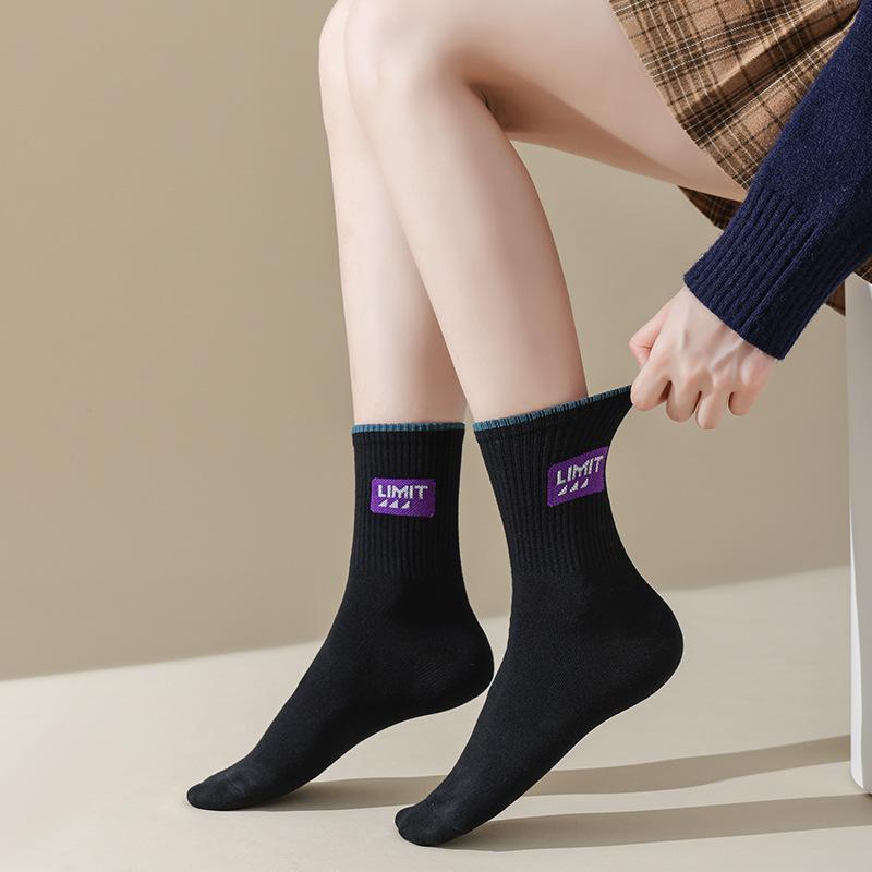 Female Spring and Autumn Pure Cotton Anti Odor Anti Sweat Socks