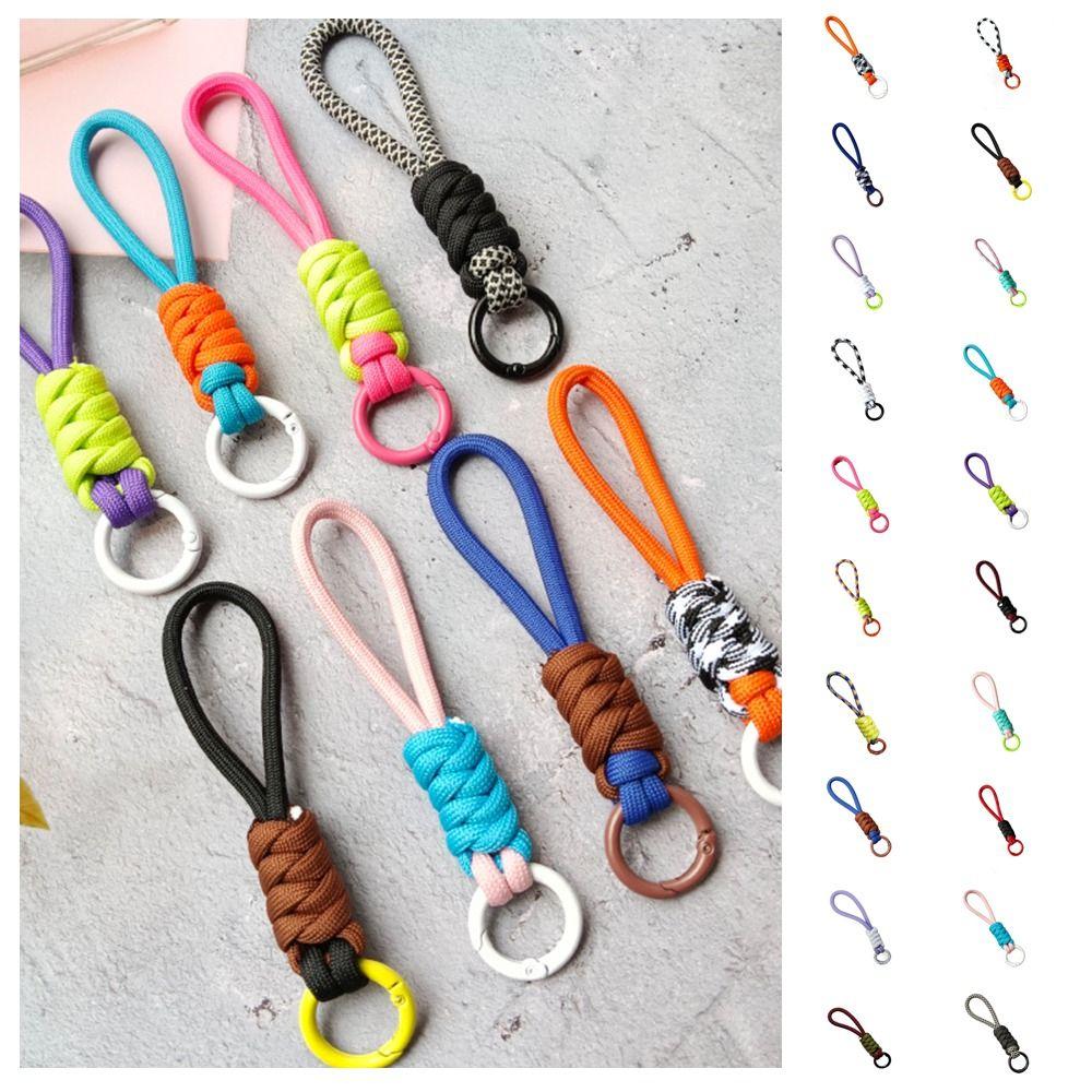 Брелок для ключей с защитой от потери, креативный плетеный шнурок, подвесной аксессуар
