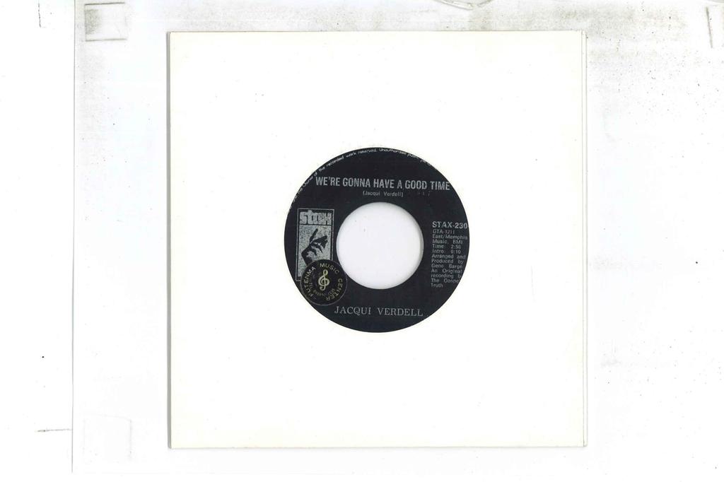 7inch Record JACQUI VERDELL - We're Gonna Have A Good Time / He's STAX230 STAX Philippine Soul/Funk Used