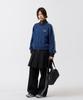ODDSTUDIO Sporty Track Semi-Crop Knit Zip-Up - Blue