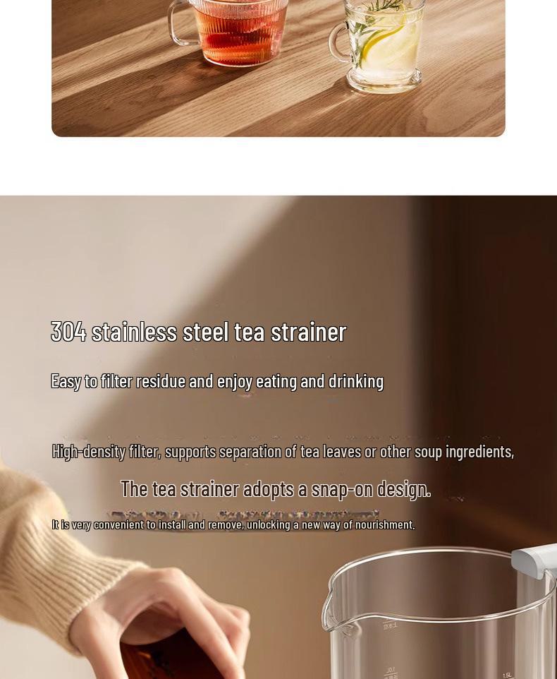 Xiaomi N1 Health Pot: 1.5L Electric Tea and Water Kettle with Constant Temperature and Tea Strainer, 800W