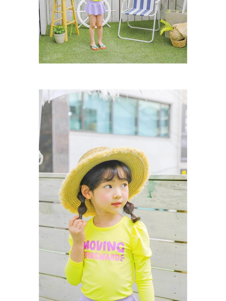 Purple Girls' Long Sleeve Sun Protection Quick-Dry Swimsuit Set for Small to Medium Children