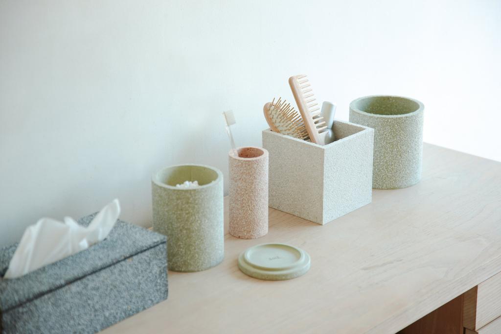 Почва Диатомовая земля Контейнер для ватных палочек Белый