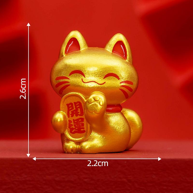 1 шт. милый мультяшный Lucky Cat изысканный орнамент из смолы маленький подарок ремесла миниатюрные фигурки для дома настольный орнамент