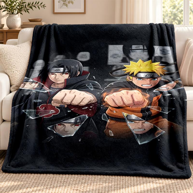 Naruto blanket Flannel Blanket Soft Cozy Plush Throw for Sofa Bed Lightweight Home Decoration Outdoor camping