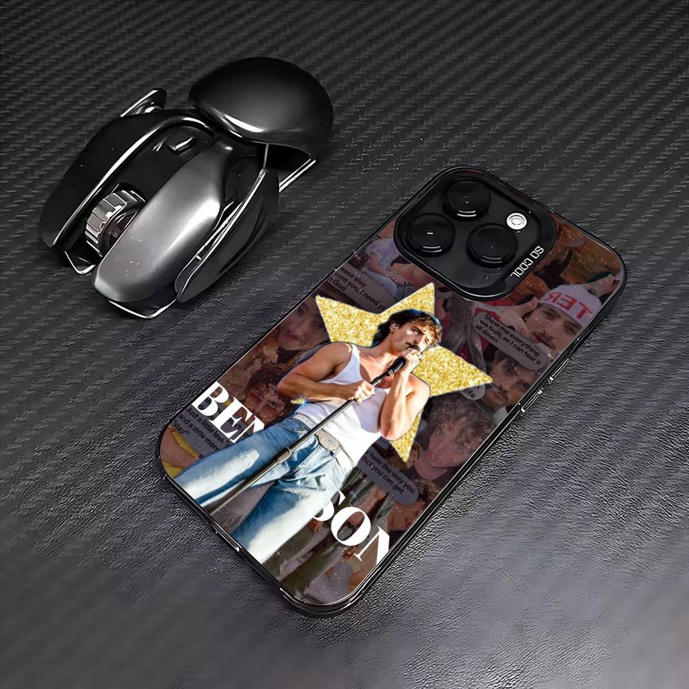 B-Benson Boone Singer Phone Case For iPhone17,16,15,14,13,12,11 Plus,Pro Max Colored Silver Plated Inside Cover