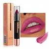 2 In 1 Shiny Metal Lipstick Eyeshadow Pen Pearlescent Eyeshadow Lip Liner Dual Purpose Crayon Long Lasting Lipstick Crayon Lip Makeup Eye Makeup