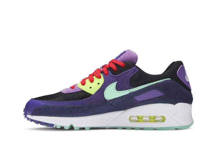 Мужские кроссовки Nike Air Max 90 Violet Blend Черный/Фиолетовый-Вольт-Мятный