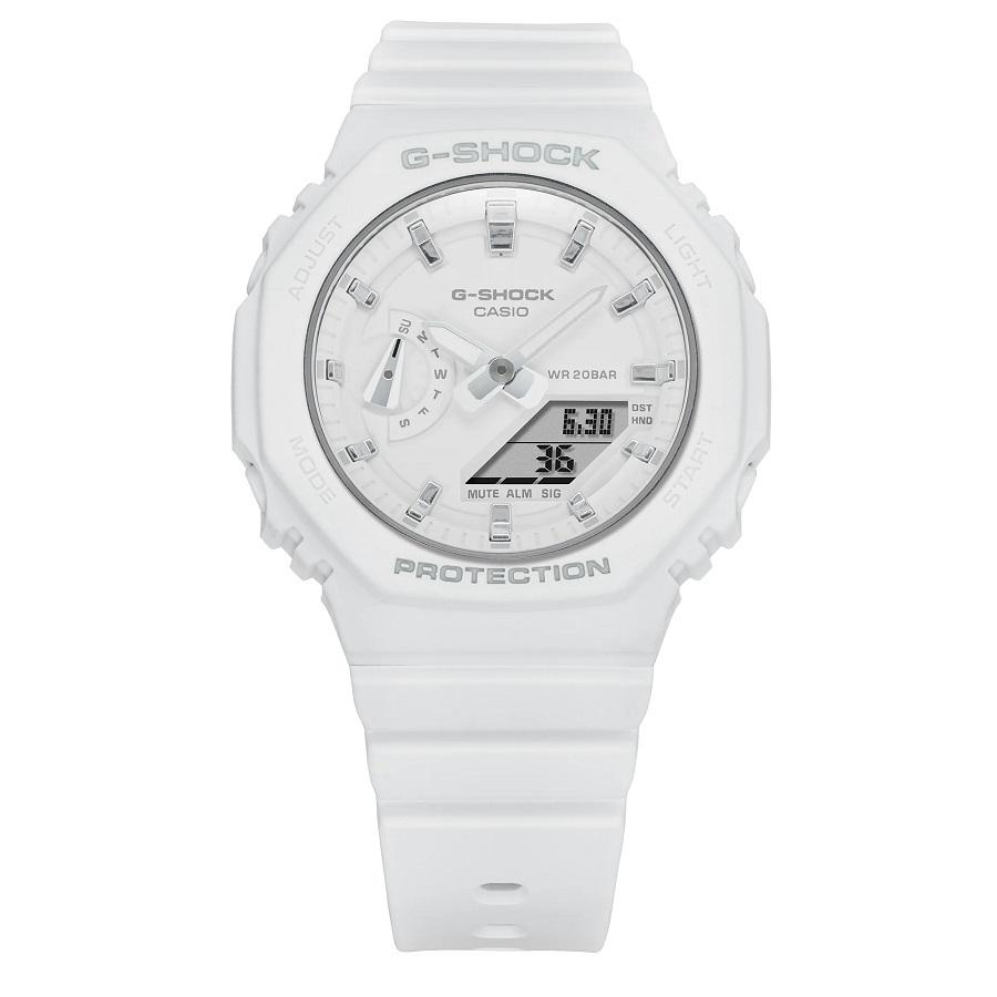 Casio Белые часы с карбоновой структурой Core Guard и восьмиугольным дизайном Новый G-SHOCK GMA-S2100-7AJF Женский бренд