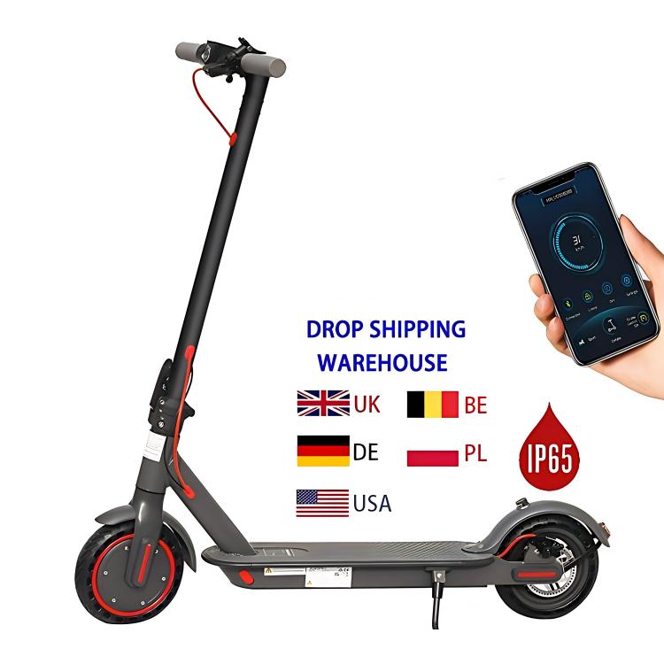 Fast Delivery 350W Foldable Electric Scooter 8.5 Inch Solid Tire App Control IP65 Waterproof Adult E Scooter UK Ready