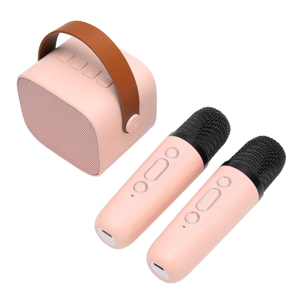 Караоке-машина, многофункциональная портативная стереосистема Bluetooth с 2 беспроводными микрофонами