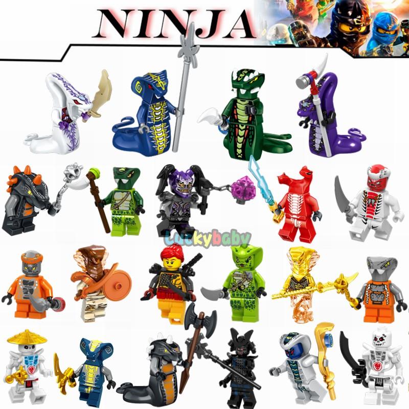 Ninjago Snake Minifigures Skales Acidicus Pythor Chokun Movies Series Building Blocks Toys for Children