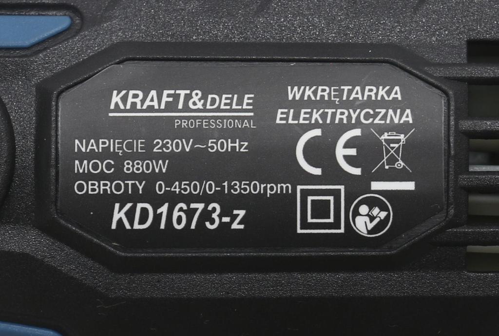 Wkrętarko-Wiertarka 880W Led | Kraft&Dele