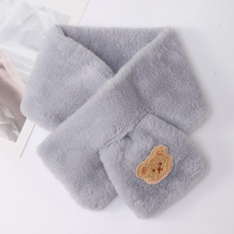 Плюшевый шарф в корейском стиле «Феникс» — милый, толстый, теплый, искусственный мех кролика, универсальная зимняя защита шеи