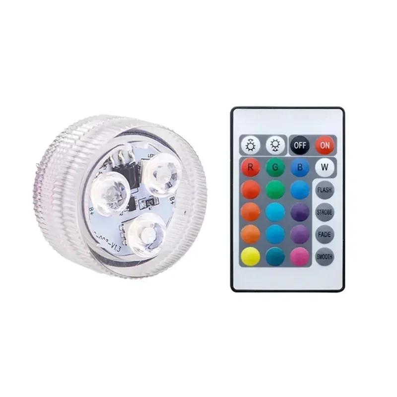 10 светодиодов RGB светодиодный подводный светильник подводный ночник на батарейках садовый бассейн светильник для свадебной вечеринки ваза чаша