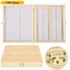 New 100 Slots Wooden Microscope Glass Slides Box Holder Storage Specimen Wood