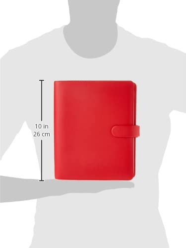 Filofax Saffiano A5 System Organizer, Poppy, 022622, Officially Imported