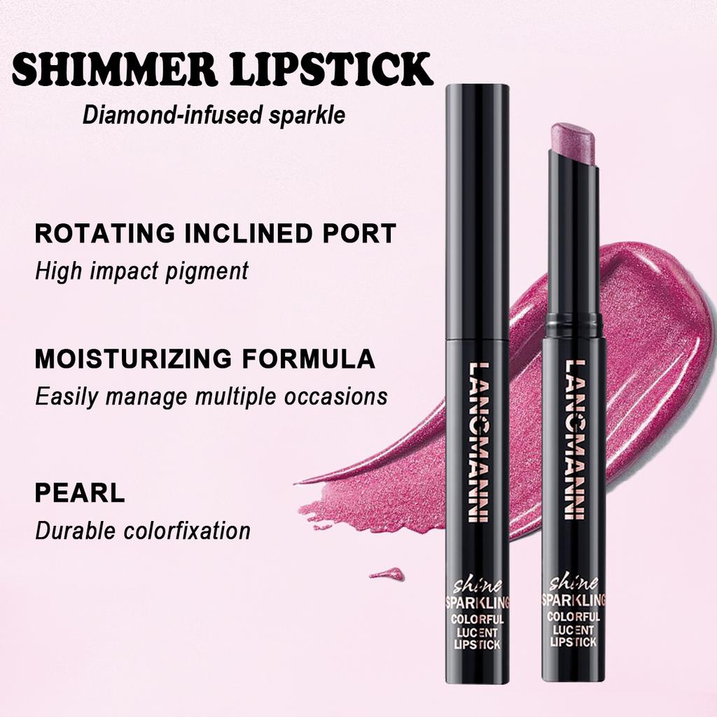 Алмазная перламутровая губная помада водостойкая стойкая антипригарная матовая бархатная блестящая помада красная сексуальная косметика для губ