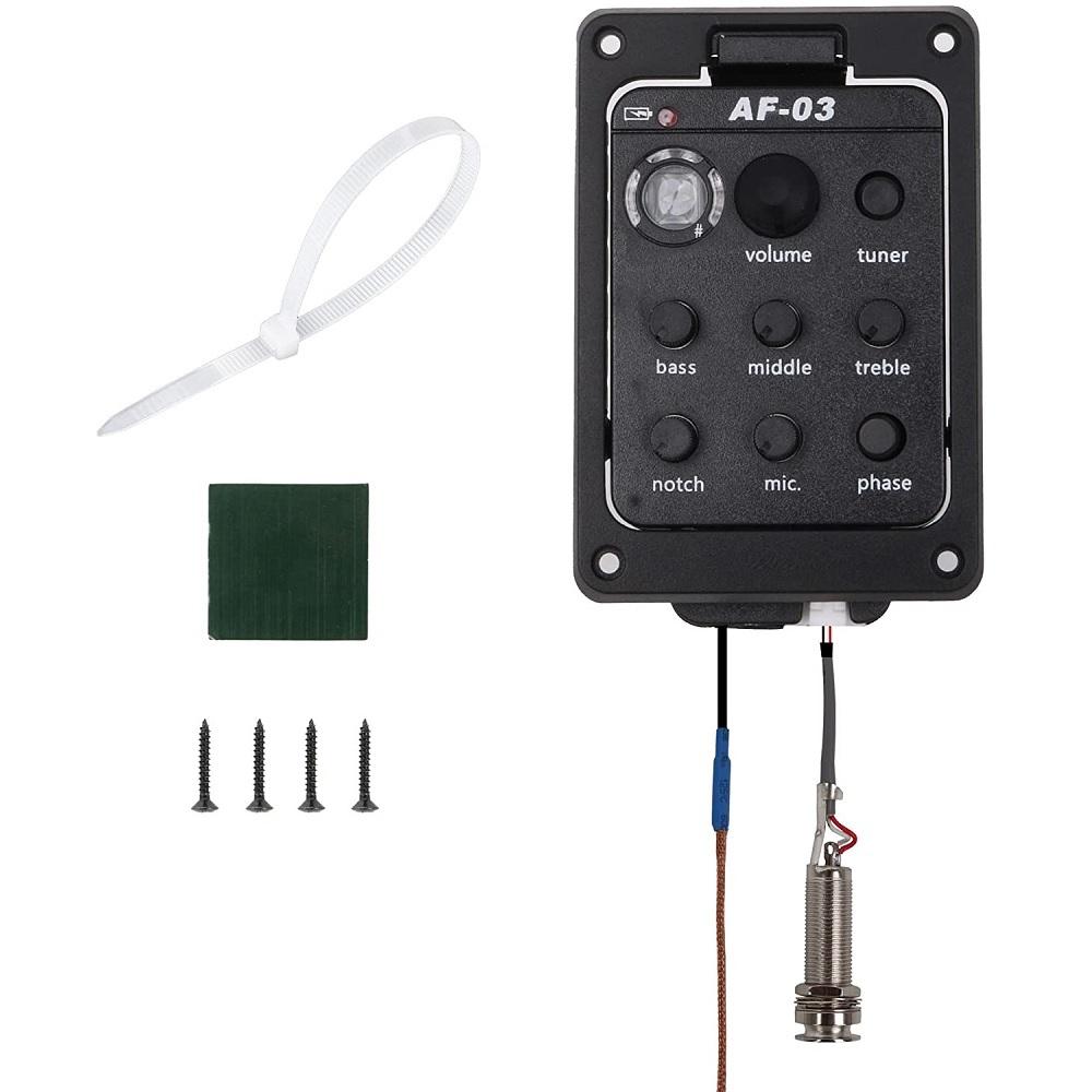 Пластиковые звукосниматели для акустической гитары, предусилитель, гитарный звукосниматель, тюнер, предусилитель, микрофон