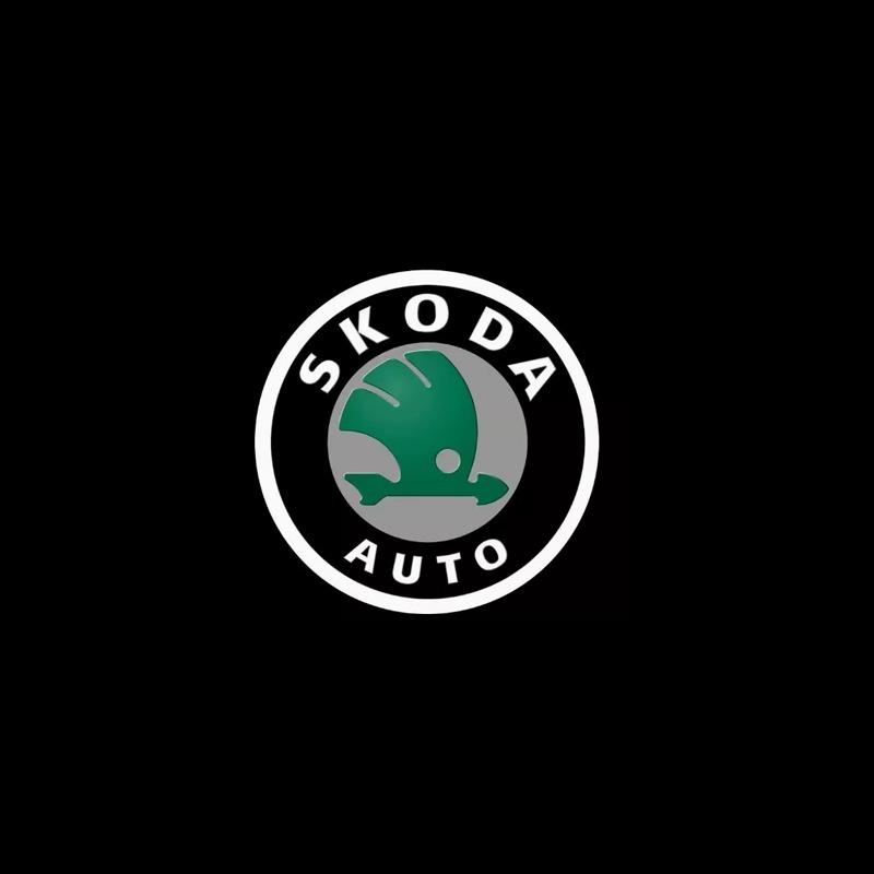 2PCS Car Door Welcome Lights Replaced Ghost Projector Shadow Lamps for Skoda Superb 2009-2018 Night Warning Logo Accessories gjbx97