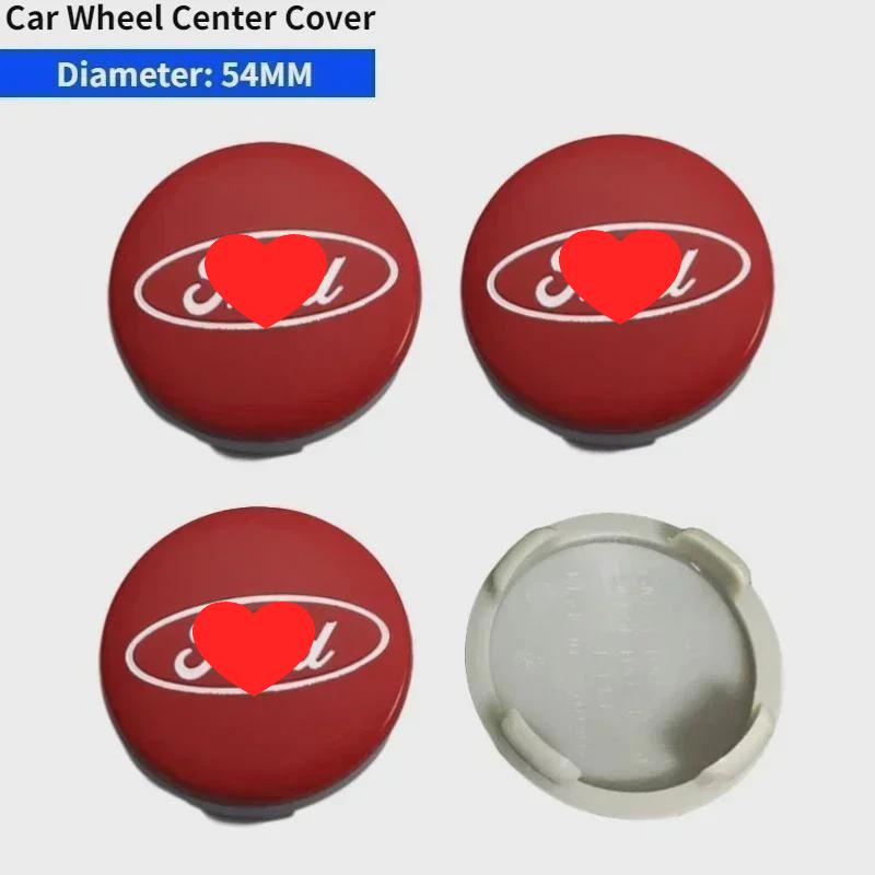 54MM Car Wheel Center Hub Cover Caps Accessories For For-d ST Fusion Escape Explorer Edge Mondeo Focus Ecosport Fiesta Kuga ST S-helby M-ustang Taurus