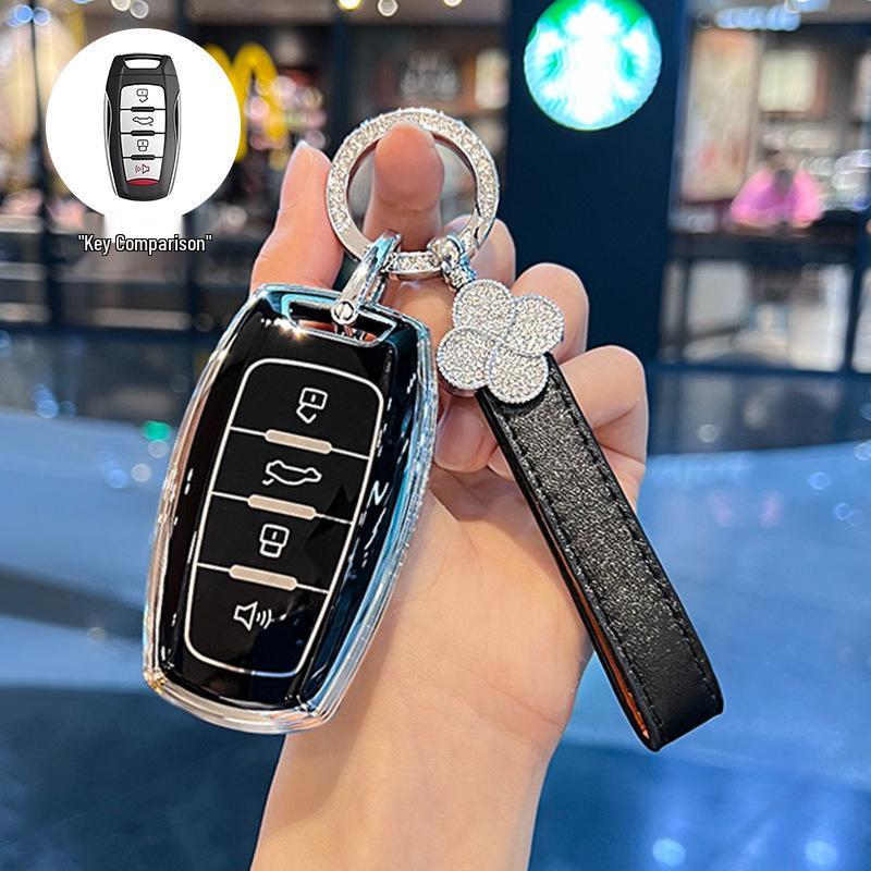 Чехол для ключа для Haval Big Dog 2024: Подходит для 23-мм корпуса Chitu H6, 22-мм пряжки New H9, 19-мм корпуса Old M6 - Простой дизайн