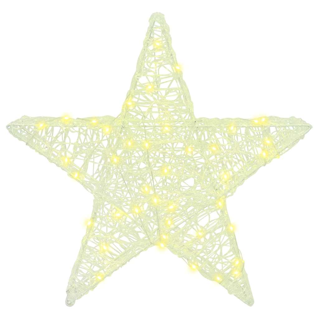 3D Star with 50 LEDs Warm White 55 x 53.5 x 10 cm Acrylic