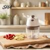 Vegetable Cutter for Kitchen Electric Garlic Masher, Portable Wireless Food Chopper with Stainless Steel Blades, Mini Masher Rechargeable Crusher
