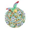Round   Pattern Enameled Jewelry Box Decorative Metal Trinket Box Vintage Jewelry   for Desktop and Bedroom
