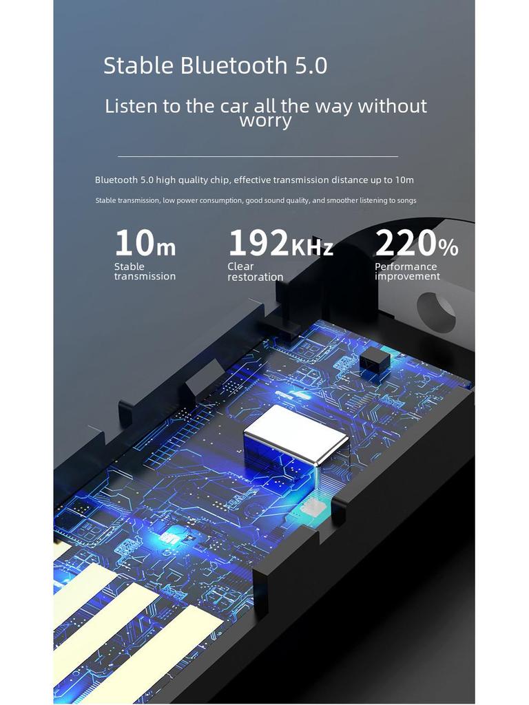 Автомобильный аудиоресивер AUX Bluetooth с функцией HD-звонков и навигацией