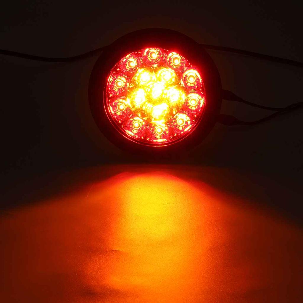 1/2 шт. 12 В автомобильный указатель поворота, круглые задние стоп-сигналы, 16 светодиодов, задние фонари, стоп-сигнал для грузовика, прицепа, автофургона