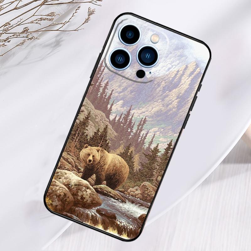 Мультяшный гризли Чехол для телефона iPhone 17 Air 16 15 14 13 11 12 Pro Max Plus 12 13 Mini 16e 17 Pro Max Чехол