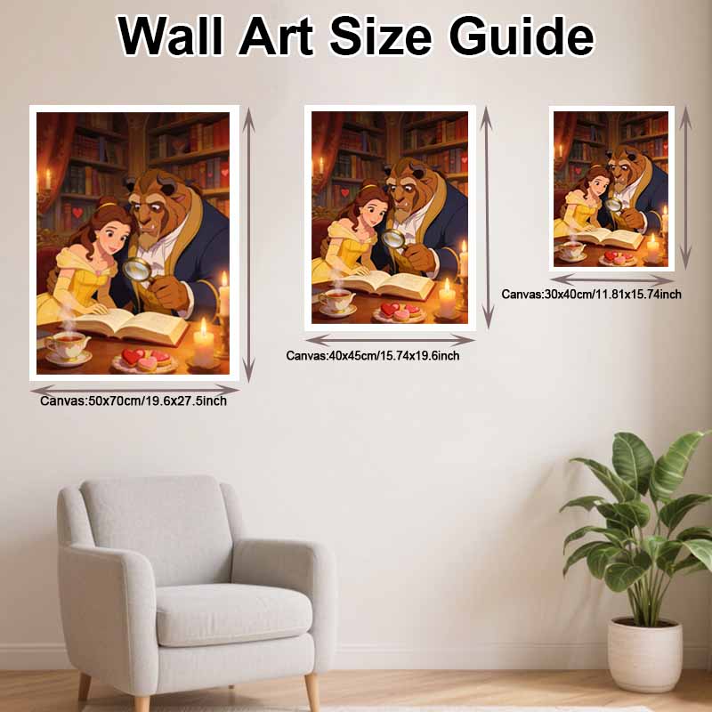 Disney Diamond Art Painting Kit 5D BeautyBeast Diamond Painting Dot Art Kit Home Wall Decor