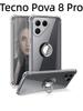 For Tecno Pova 8 Pro case Ring Holder Ultra Thin Transparent Car Navigation Soft Silicone Clear cover For Tecno Pova 8 Pro Phone casing