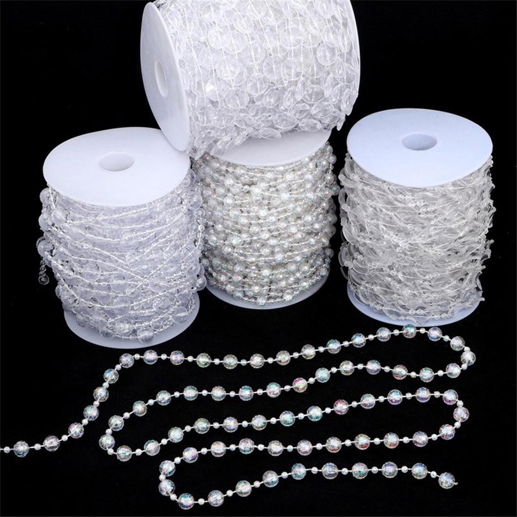 Bead Chain Clear Plastic Craft Bead String Handmade Jewelry Accessories For Art Craft Necklace Bracelets Jewelry Making