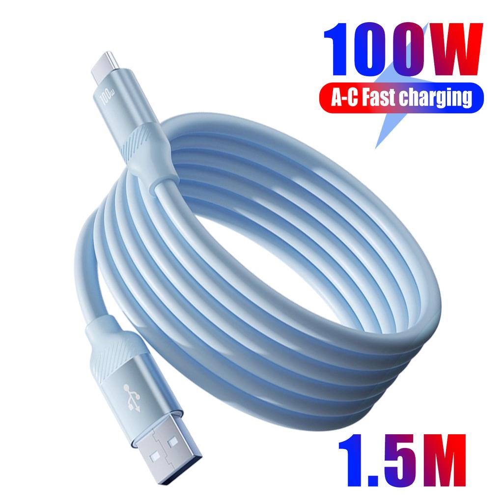 Зарядные кабели USB-C Type C 100 Вт 480 Мбит/с Высокоскоростной Быстрый Зарядный Провод для Телефона Xiaomi Huawei Google Samsung Android Шнур