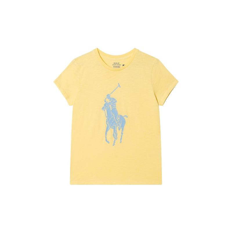 Ralph Lauren Logo Jersey Short Sleeve SS22 T Shirt Women Yellow WMPOKNINCU20463-700