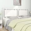 VidaXL Headboard White 205.5x4x100 Cm Solid Pine Wood 817961