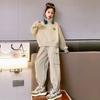 Autumn Winter Kids Tracksuit Children Set Girls Clothes Loose T-Shirt + Wide Leg Cargo Pants Teenager