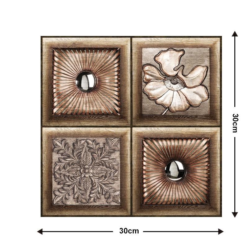 Самоклеящиеся 3D наклейки на стену из ПВХ в европейском стиле: Водонепроницаемый ремонтный декор