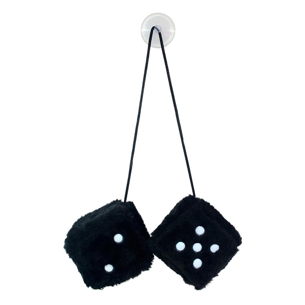 Пара плюшевых кубиков 7,5 см с точками, подвеска в виде кубиков для украшения интерьера автомобиля, зеркало заднего вида, подвесное украшение