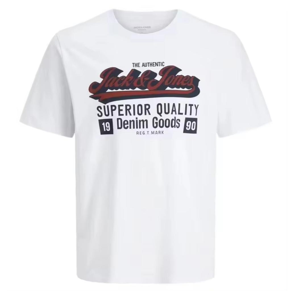 Новые мужские летние футболки Jack & Jones Mod Jjelogo с принтом логотипа, повседневная мода, повседневный стиль, идеально для весны и лета, женская футболка, топ, футболки