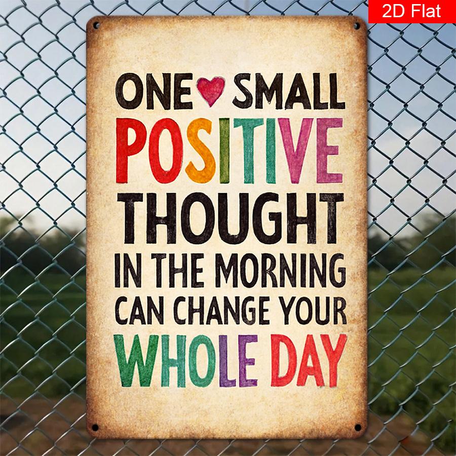 A Little Morning Positivity Changes Your Day Wall Art Inspirational Office Decor for Women Home Workspace Motivation Sign